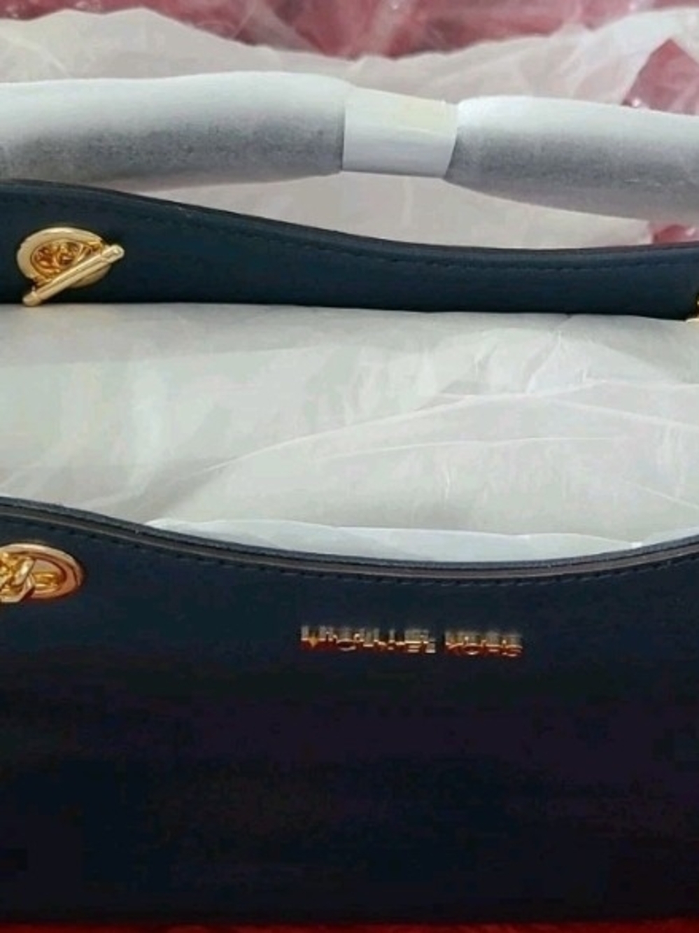 Michael Kors Navy Saffiano Leather Chain-Handle Tote **Authentic** - Picture 3 of 8